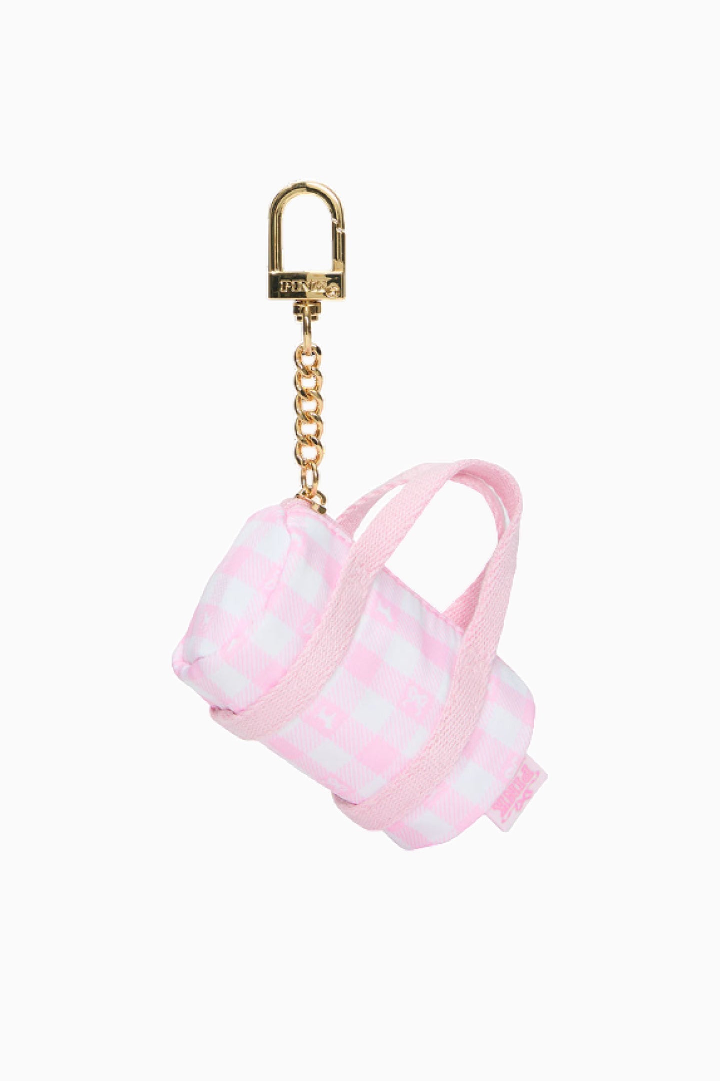 PINK x LoveShackFancy Mini Duffle Keychain Charm - ICON GINGHAM