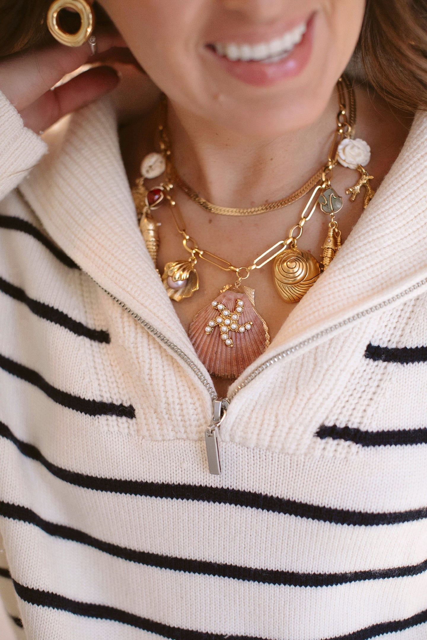 Brinker+Eliza Montauk Shell Necklace