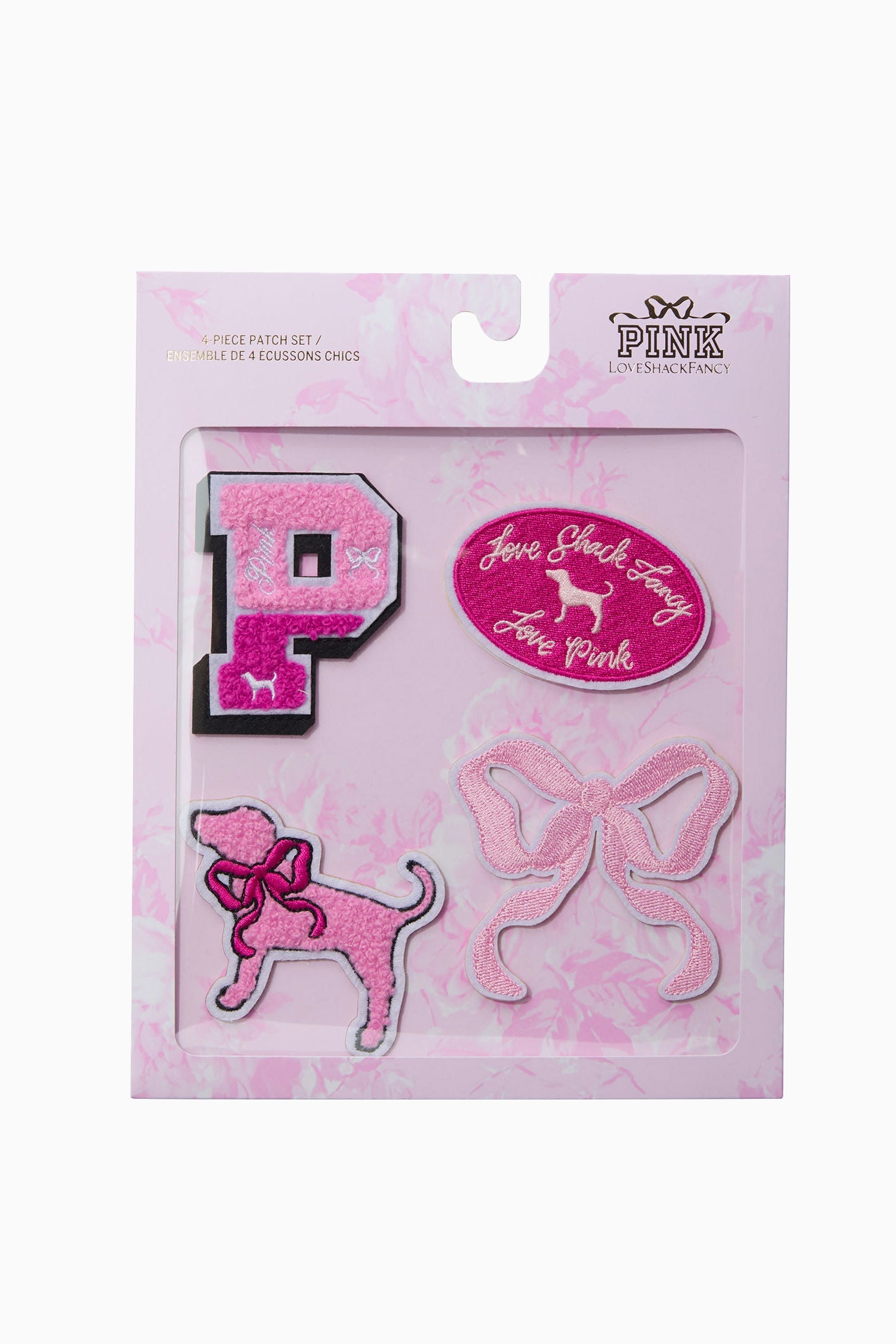 PINK x LoveShackFancy 4-Piece Patch Set
