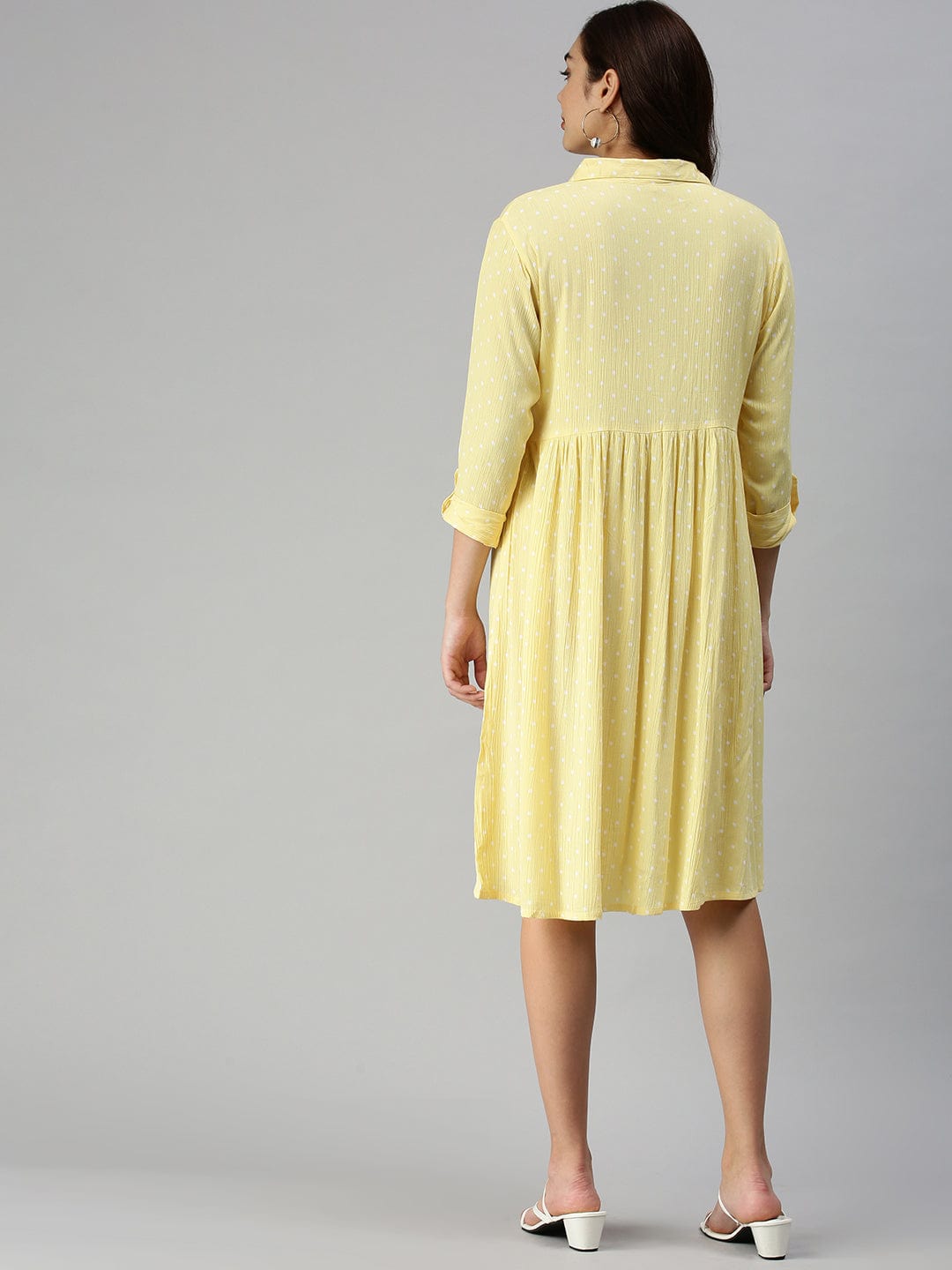 Women's Yellow Shirt Dress