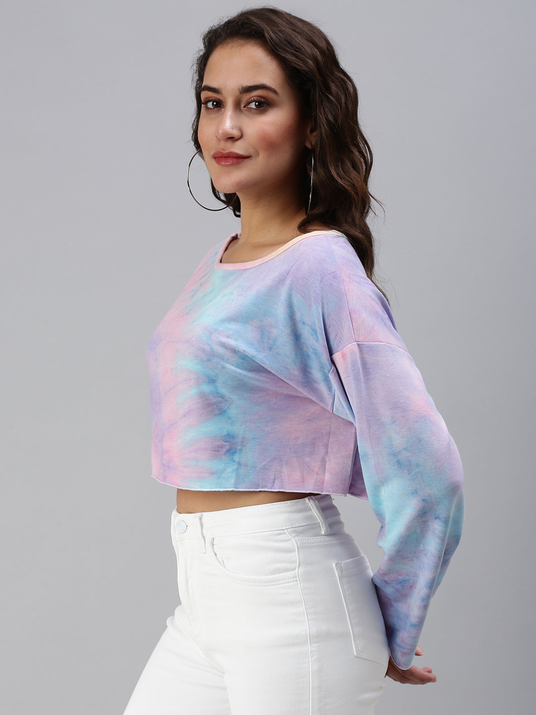 Women's Multi Tie Dye Crop Top