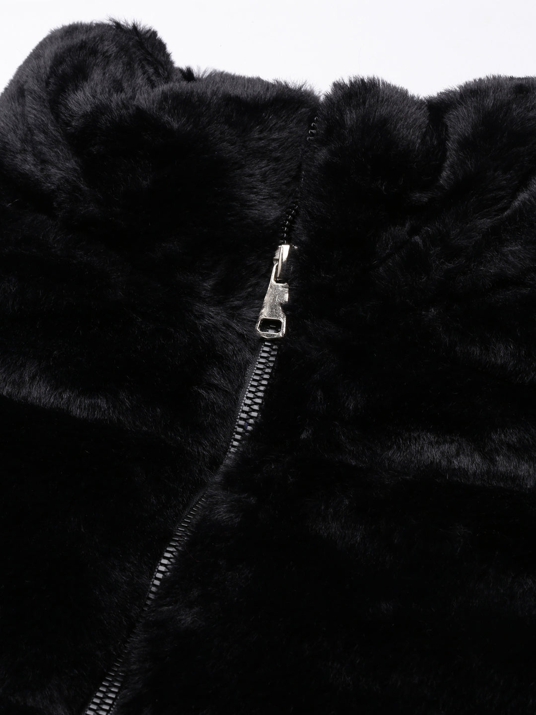 Women's Black Mock Collar Long Sleeves Crop Puffer Jacket