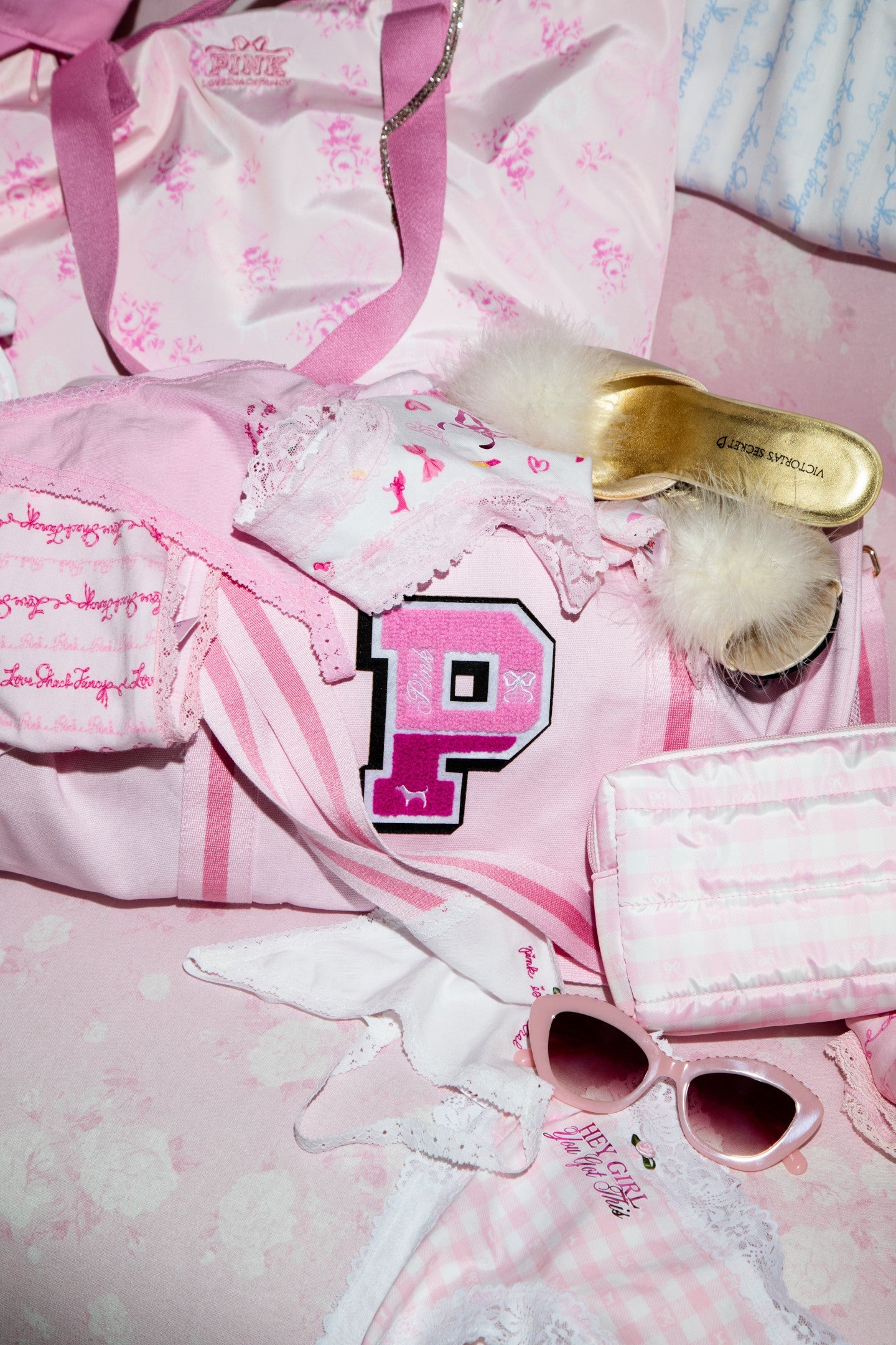 PINK x LoveShackFancy Duffle Bag