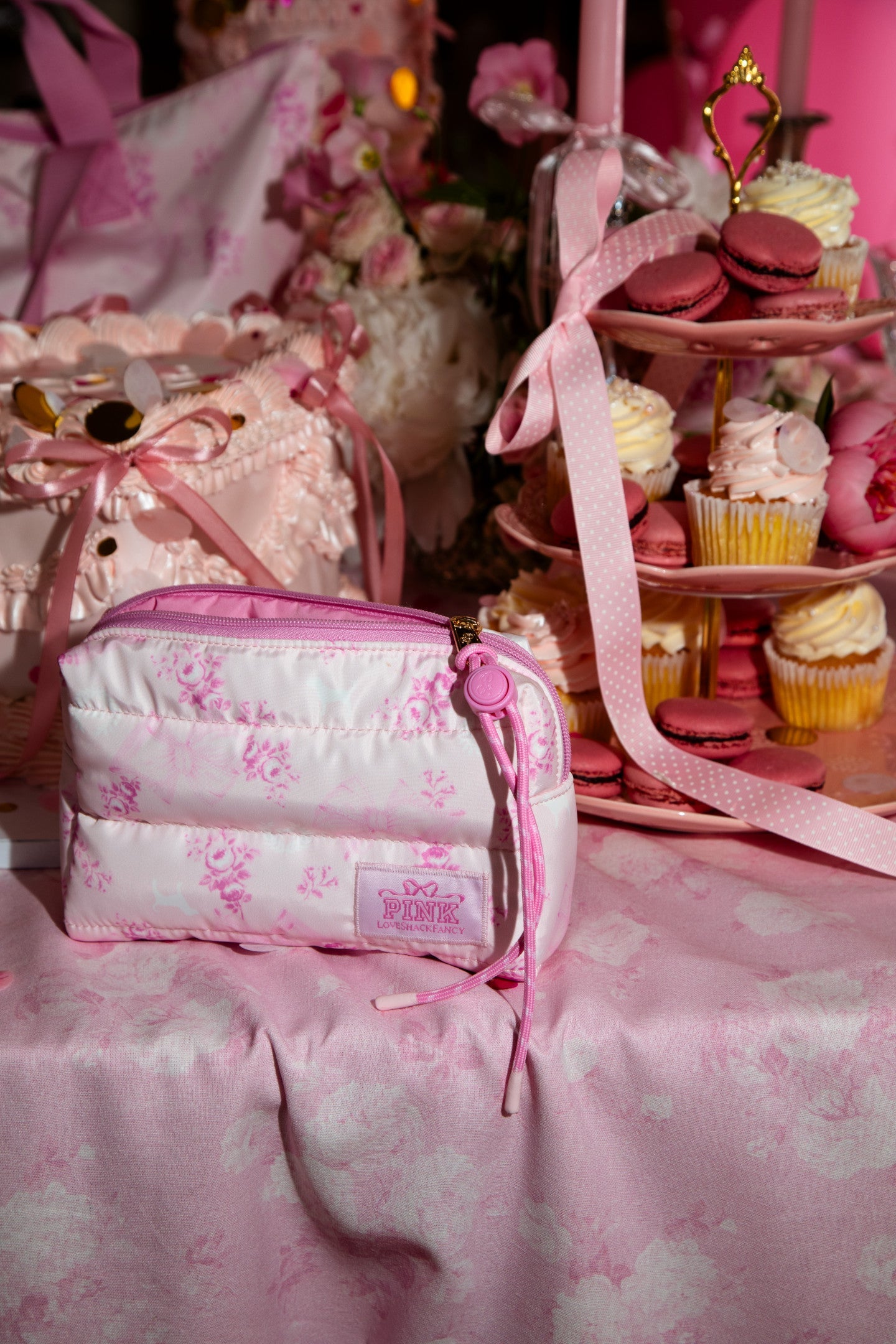 PINK x LoveShackFancy Makeup Bag