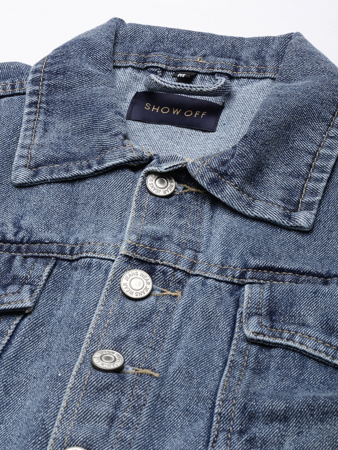 Women's Blue Solid Denim Jacket