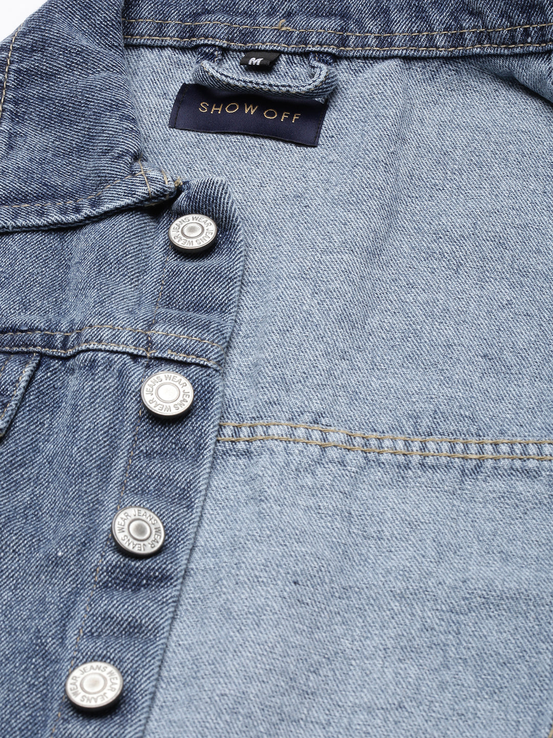 Women's Blue Solid Denim Jacket