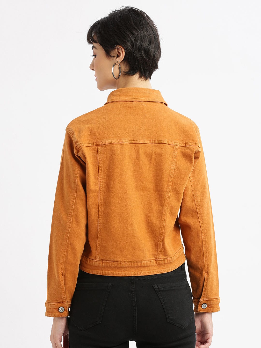 Women's Rust Windcheater Crop Denim Jacket