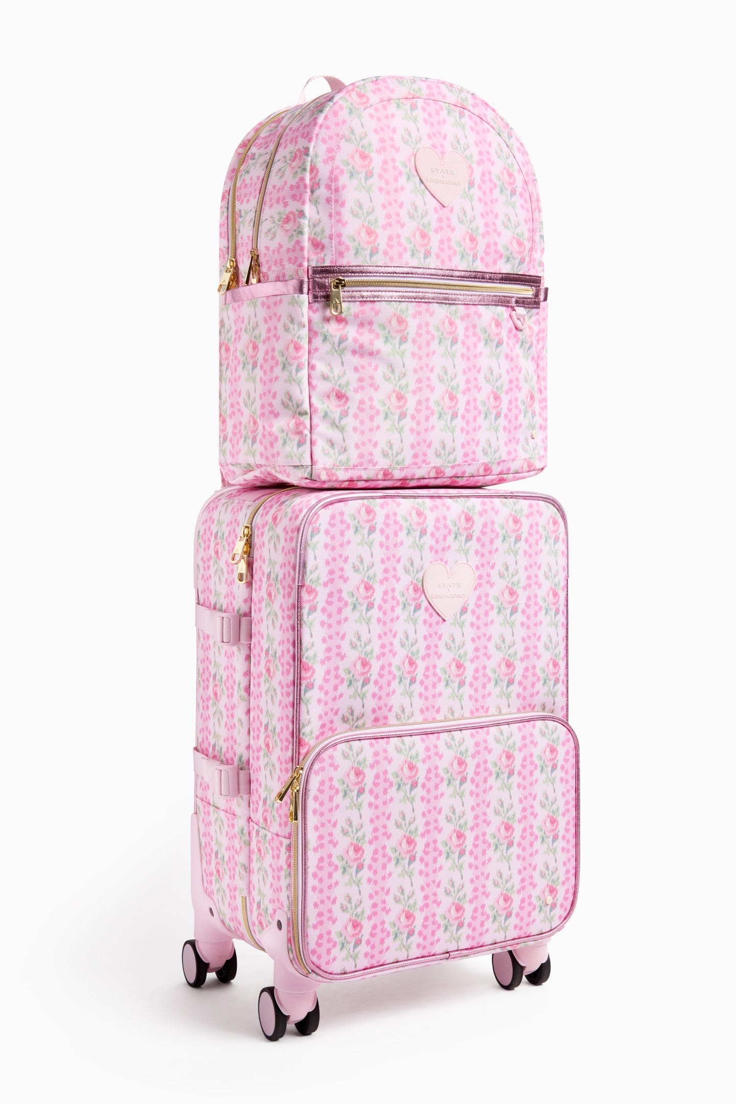 STATE x LoveShackFancy Logan Heirloom Print Carry-On Suitcase