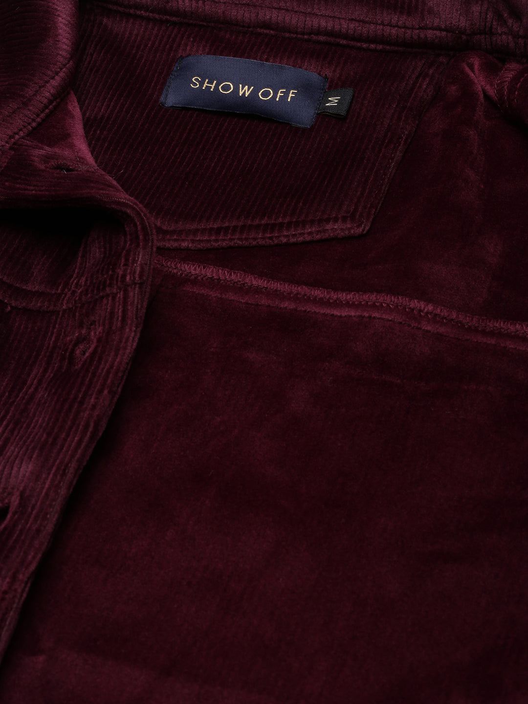 Women's Magenta Corduroy Crop Denim Jacket