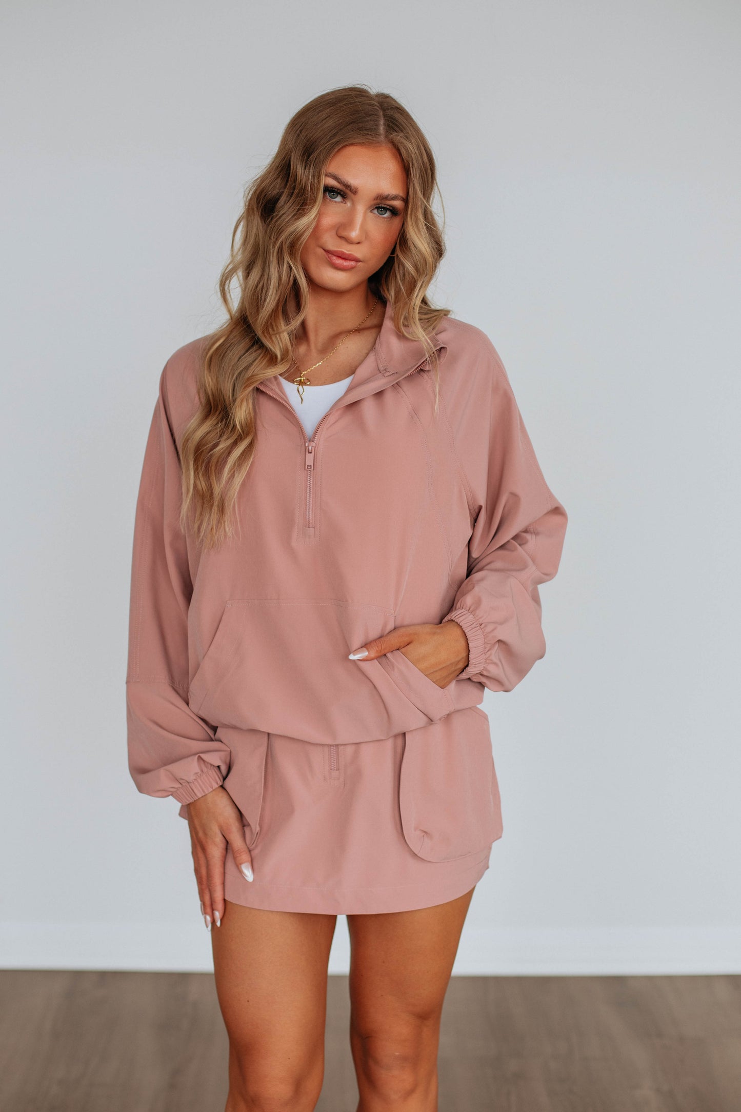 Trusting My Instincts Skort - Dusty Pink
