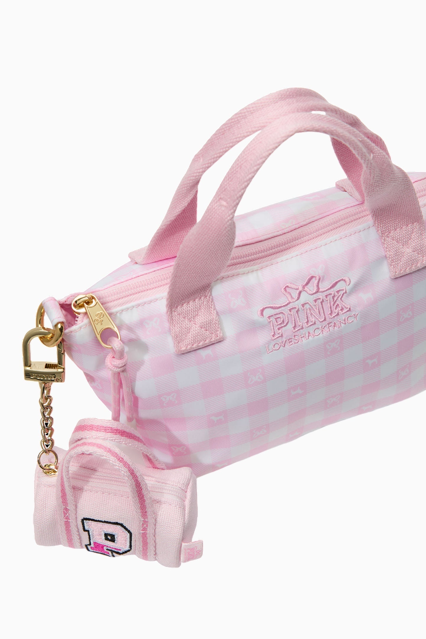 PINK x LoveShackFancy Pink Tulip Mini Duffle Keychain Charm