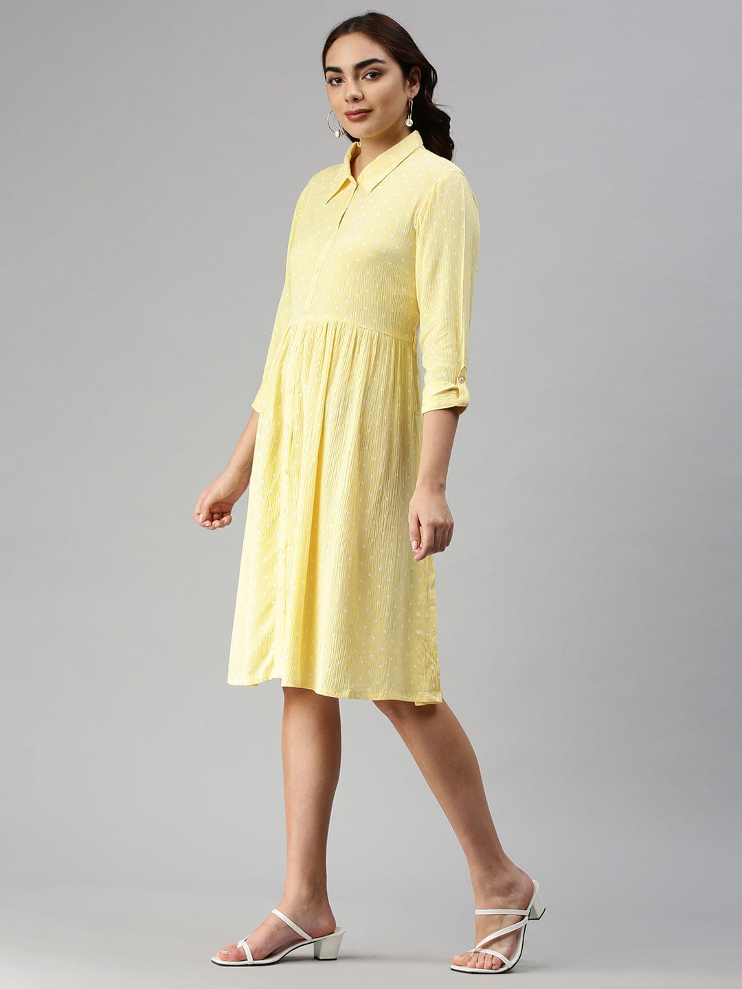 Women's Yellow Shirt Dress