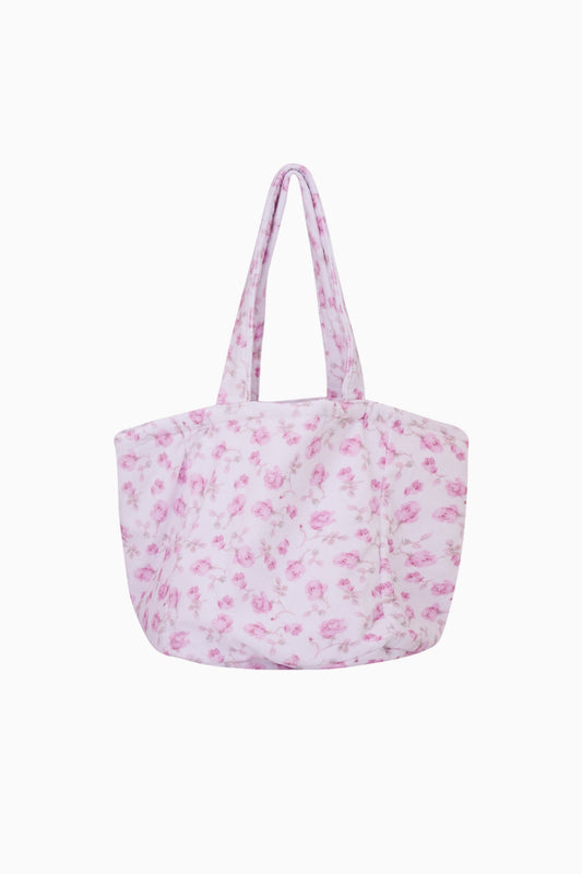 Rosaline Heirloom Print Terry Beach Tote - STERLING DUSK