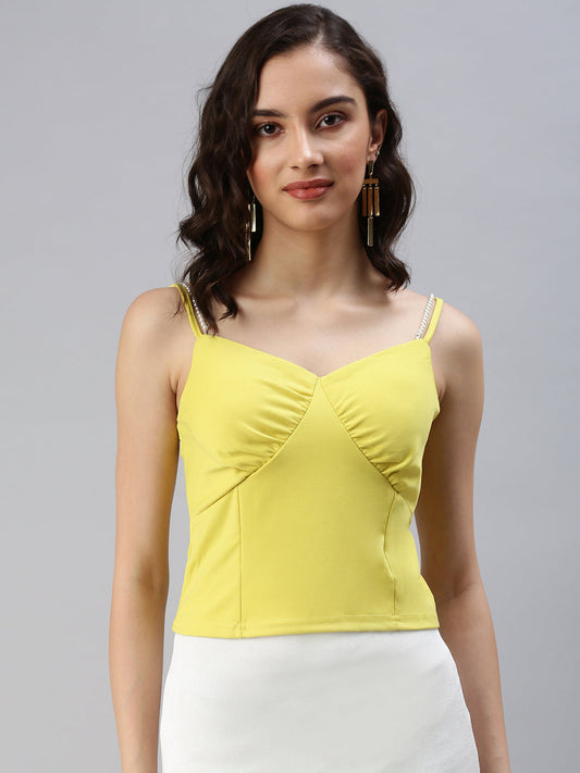 Women's Lime Green Crop Top