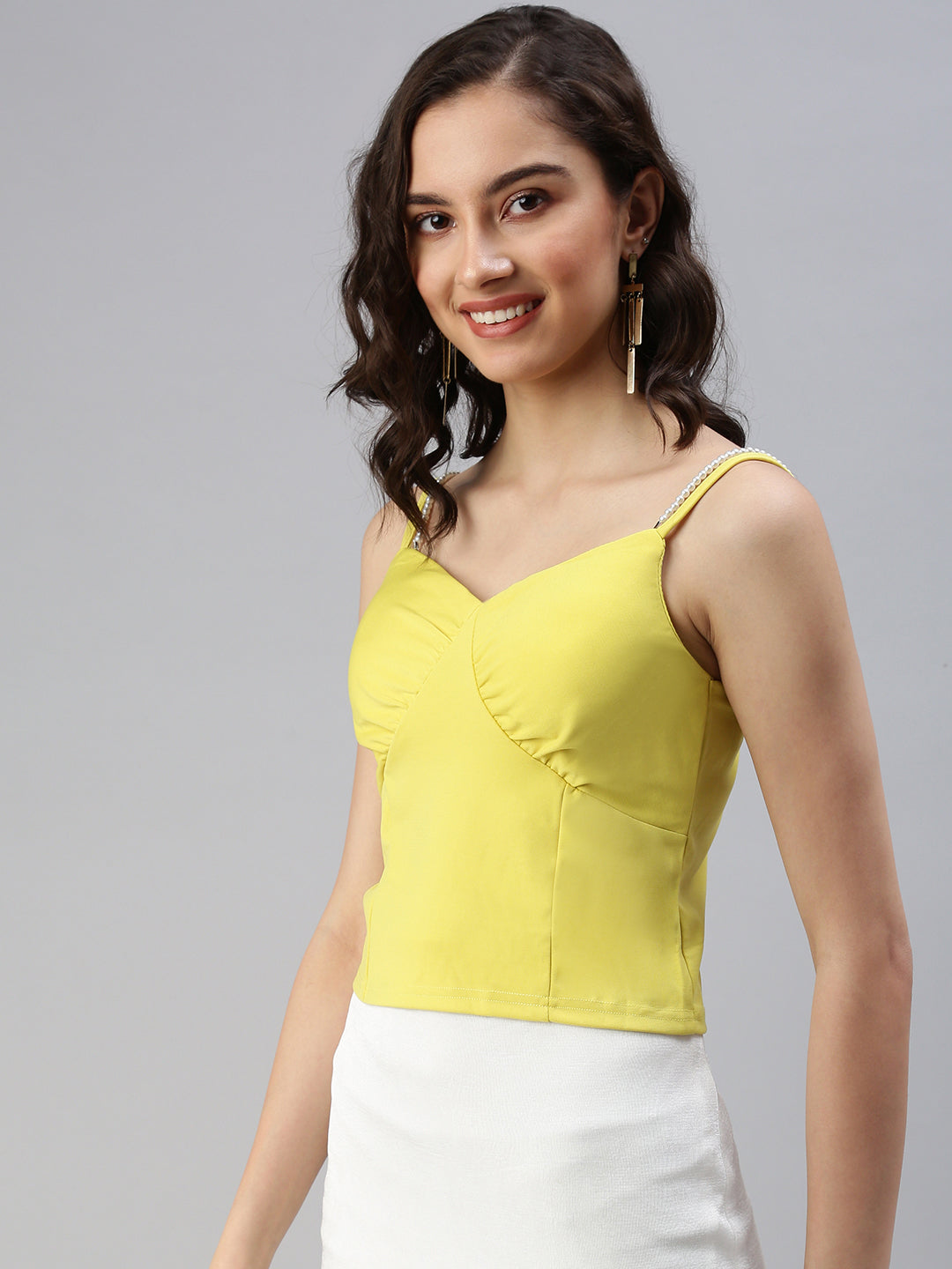 Women's Lime Green Crop Top